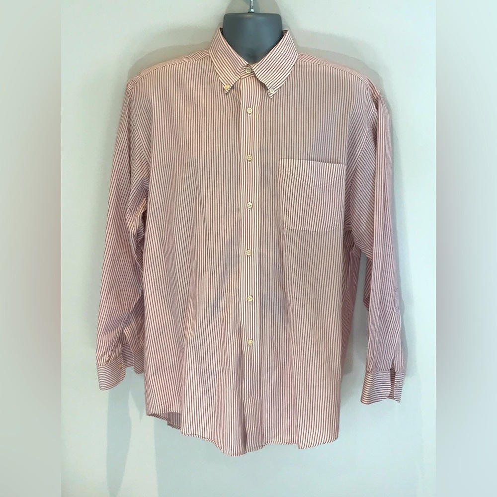 Brooks‎ Brothers Button down relaxed fit cotton Shirt Mens 16-4 medium striped